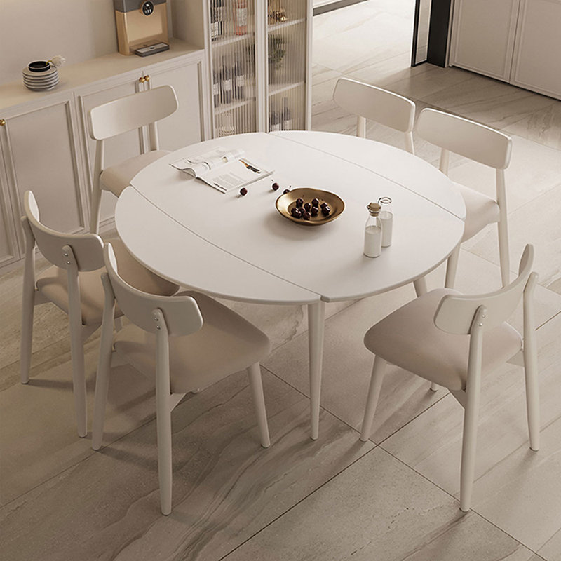 Open Edge Sports 6 - Person White Round Sintered Stone